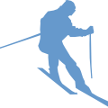 Sports-speed skiing -ski silhouette vector