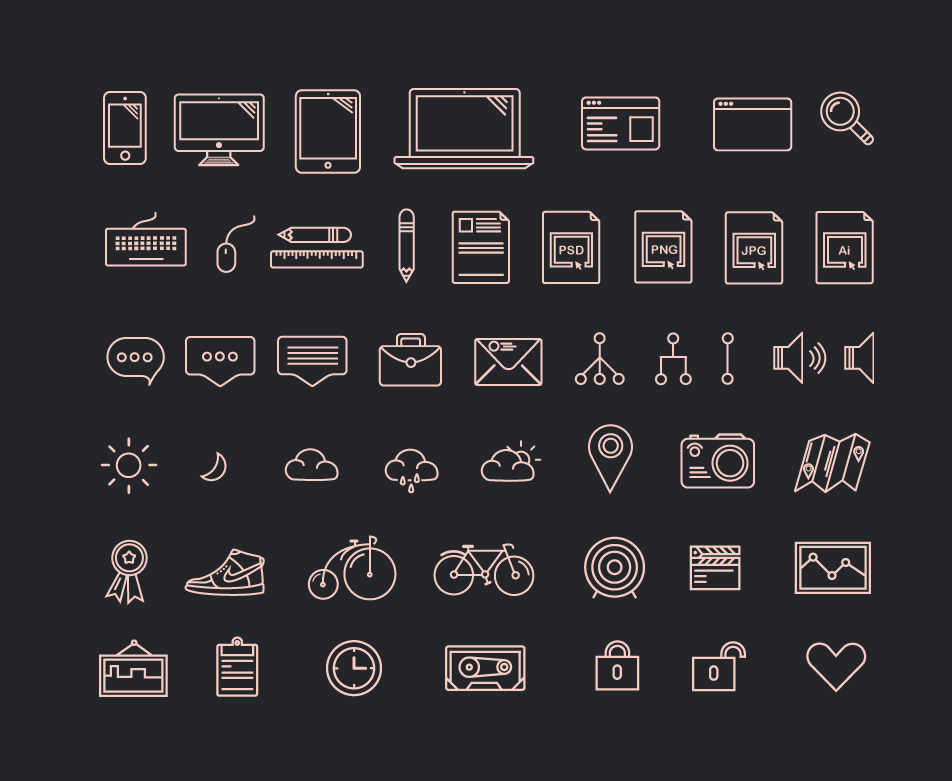 42 Free/Awesome Icons Vector