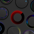 Circles Glowing light effects UI elements(PSD)