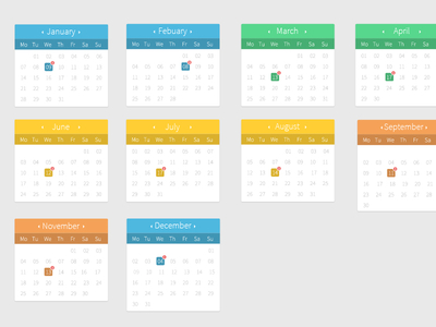 Cool and Free Calendar PSD
