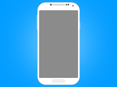 Flat Android Mockup PSD-Galaxy S4 illustration