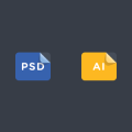 Free File Stickers PSD Template
