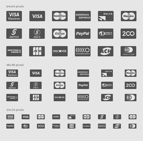 Free Payment Card Glyphs Icons PSD/Vector