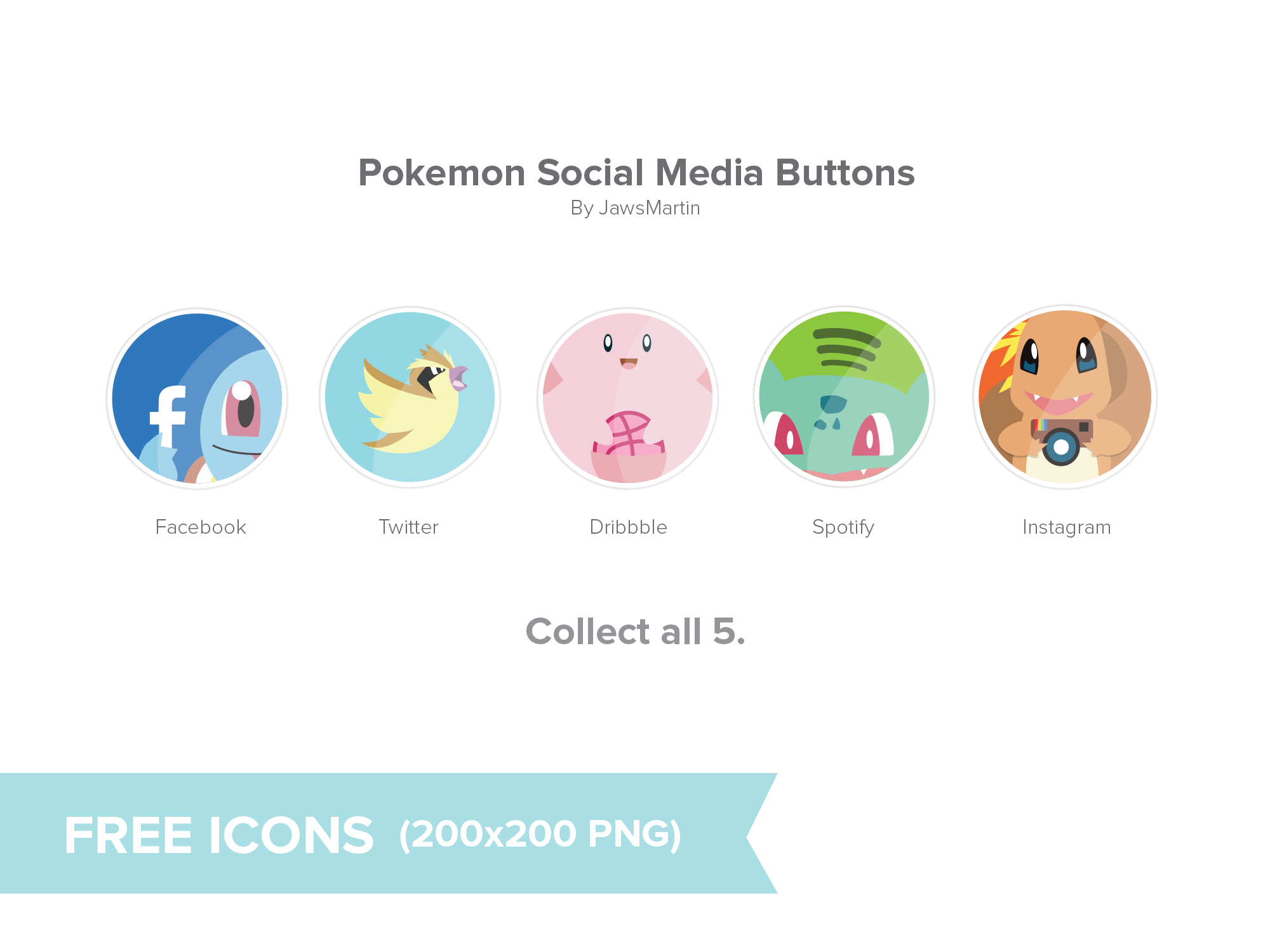 Free Pokemon Social Round Icons