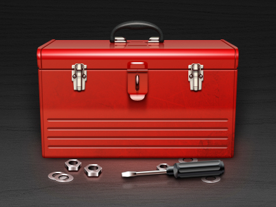 Free/ Red Tool Box PSD