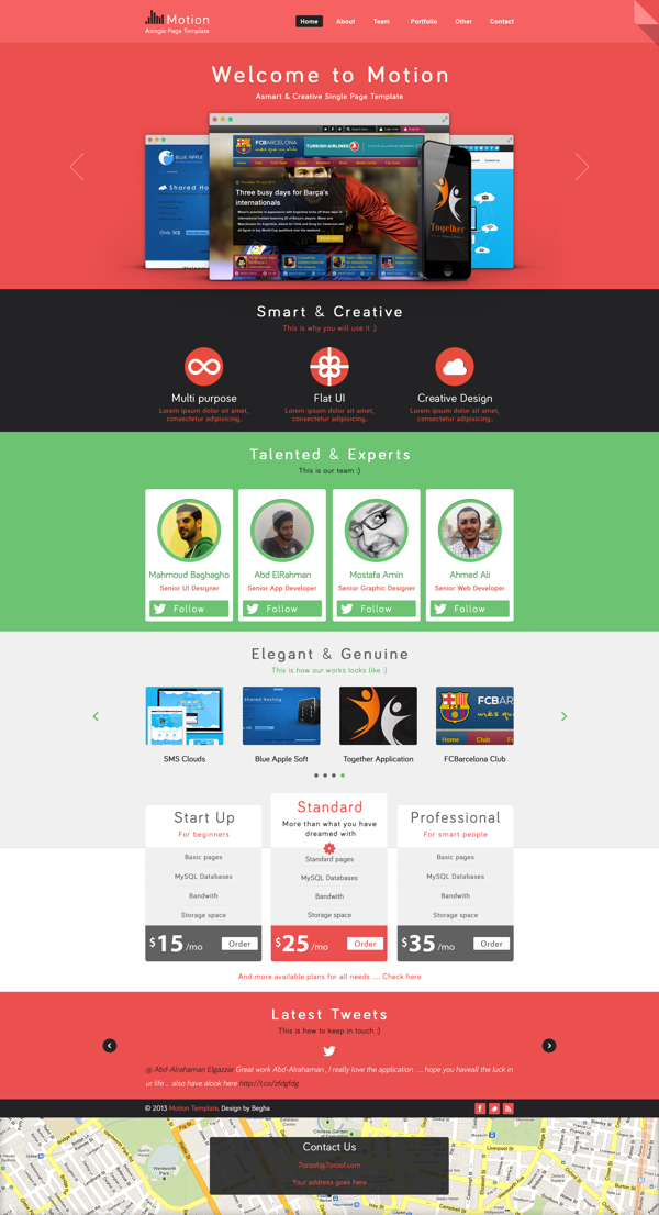 Free Single Page PSD Web Template-preview