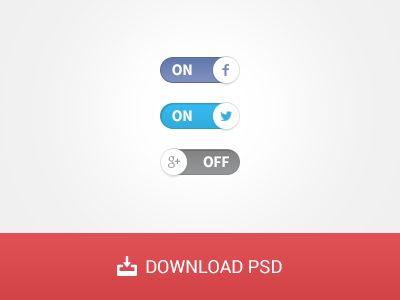 Free Social Switches PSD