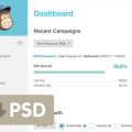 Free User Dashboard UI Design PSD
