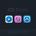 Free iOS 7 icons,clock,music PSD