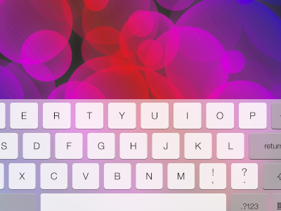Free iPad iOS 7 Keyboard PSD