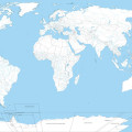 Map Of The World Countries No Words-blue white