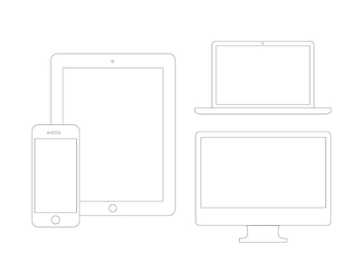 Phone,Tablet,Laptop,Desktop Retina-Device Wireframes PSD