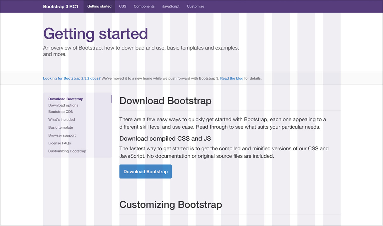 Twitter Bootstrap 3 Free PSD