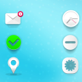 Vector Icons -Clock Gear Letter Placemark