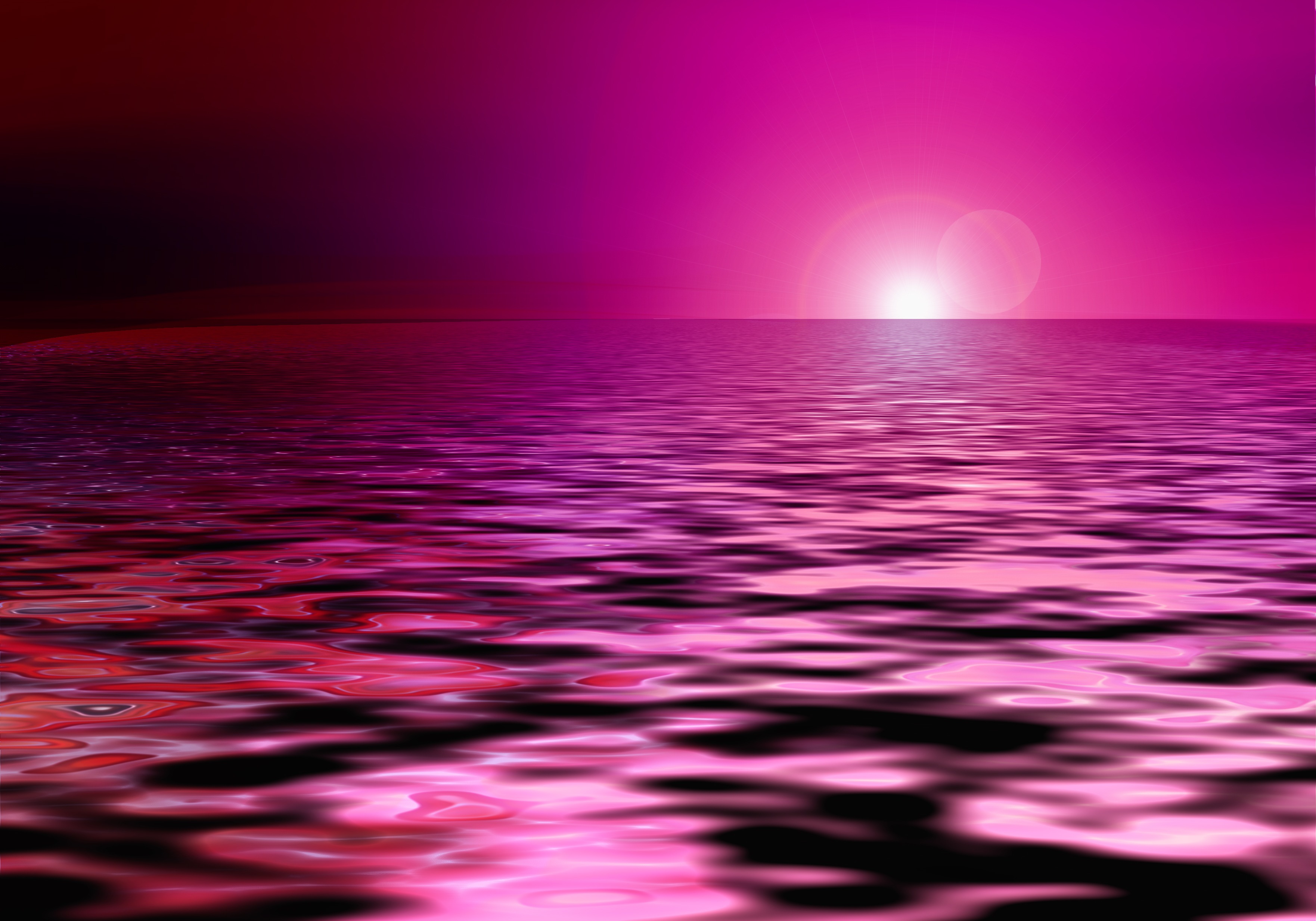 pink  sparkling sea-abstract-sunset-clipart