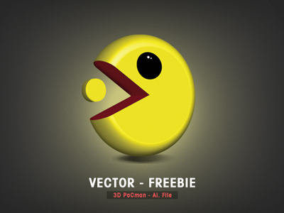 3D Pacman Vector For Free