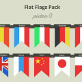 Flat Free Flags PSD