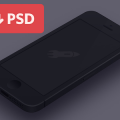 Free Black Iphone Mockup Template PSD
