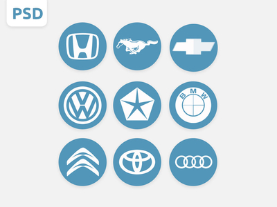 Free Car Logos PSD Download