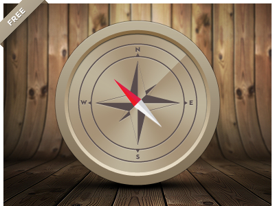 Free Compass Vector Icon Art (illustrator AI File)