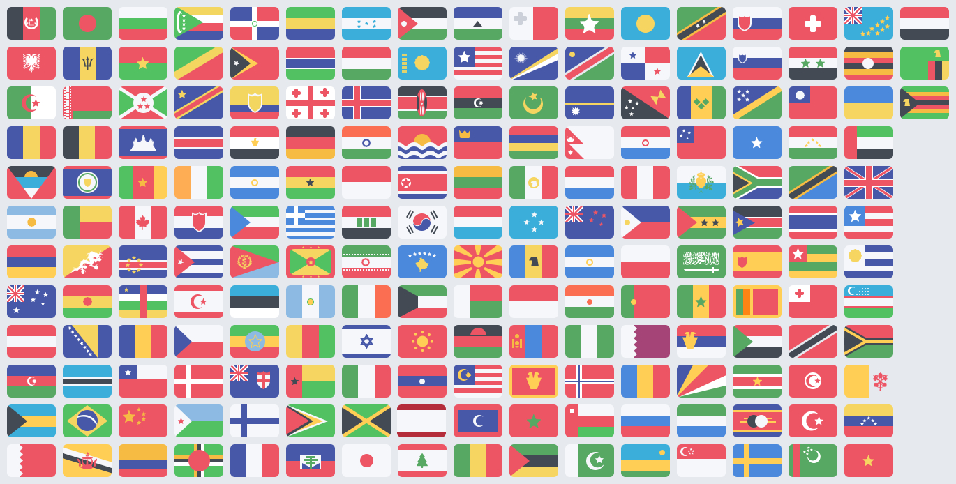 Free/Flat Countries Flags PSD