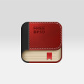 Free PSD-Leather Book App icon Vector