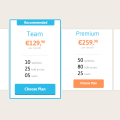 Free Pricing table PSD for e-business website