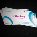 Free Ribbon Business Card Template (Vector AI)