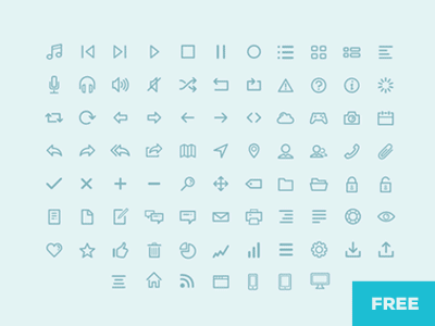 Free Vector Icons PSD For Web Design