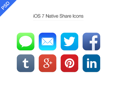 Freebie-iOS 7 Social Icons PSD