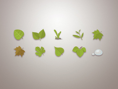 Green Spring PSD-Drop of Water and Leaves