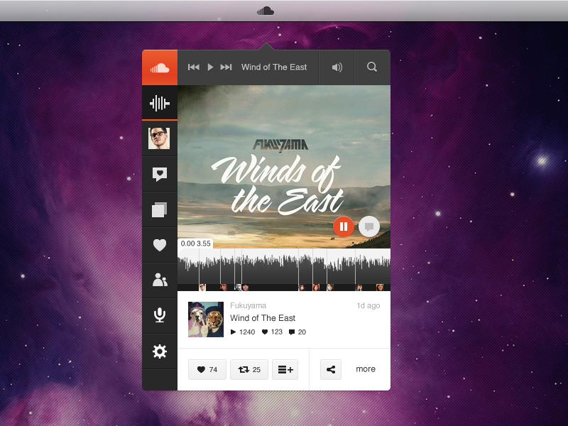 SoundCloud Player App – Music Played