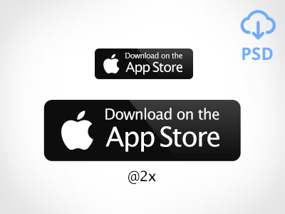 App Store Button PSD