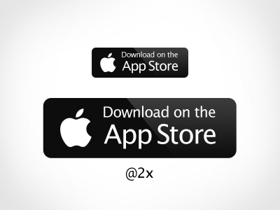 Apple App Store Button Vector PSD