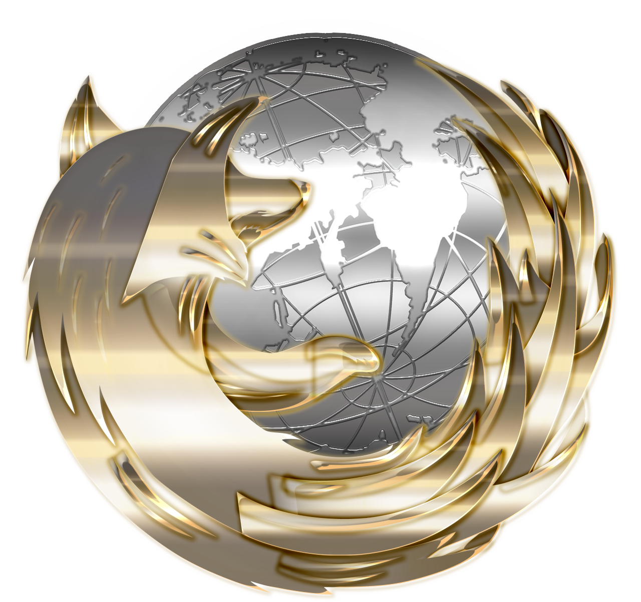 Awesome Gold/Silver Firefox Icon