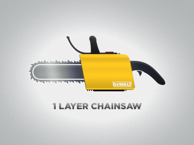 Chainsaw PSD-Single Photoshop Vector layer