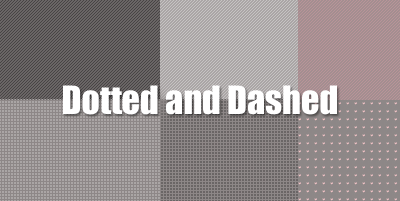 Dotted and Dashed Patterns Photoshop