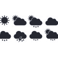 Flat Weather Icons Vector (eps)