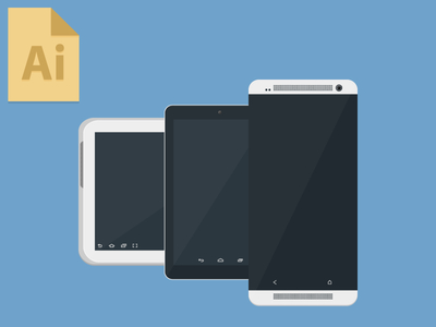 Free Android Devices Vector (AI)
