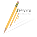 Free Pencil PSD Vector Shape