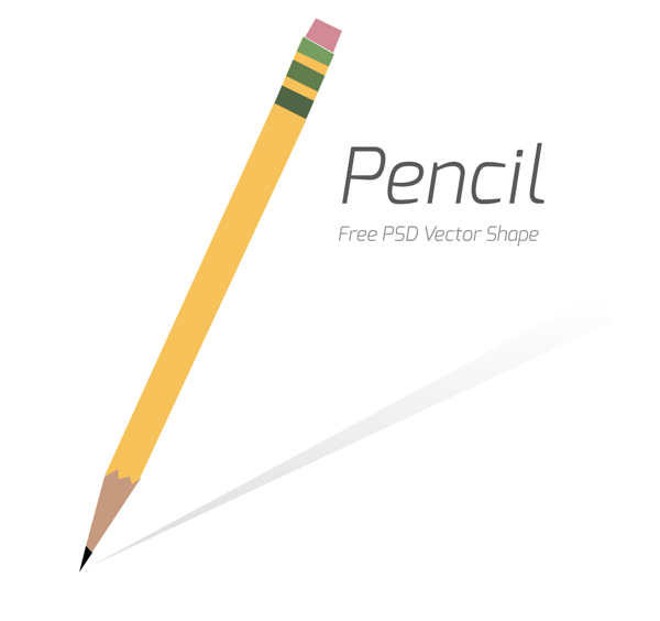 Free Pencil PSD Vector Shape 2