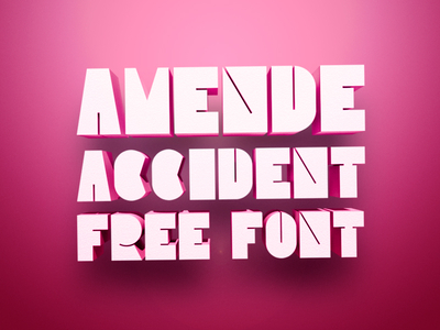 Freebie- Pink 3D Font