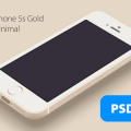 Gold iPhone 5S Template PSD