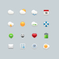 Icon Set-Weather,Calendar,Clock,Heart,Egg,Battery