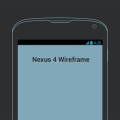 Mobile Phone-Android Nexus 4 Wireframe Template