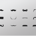 Mustache Icons vector