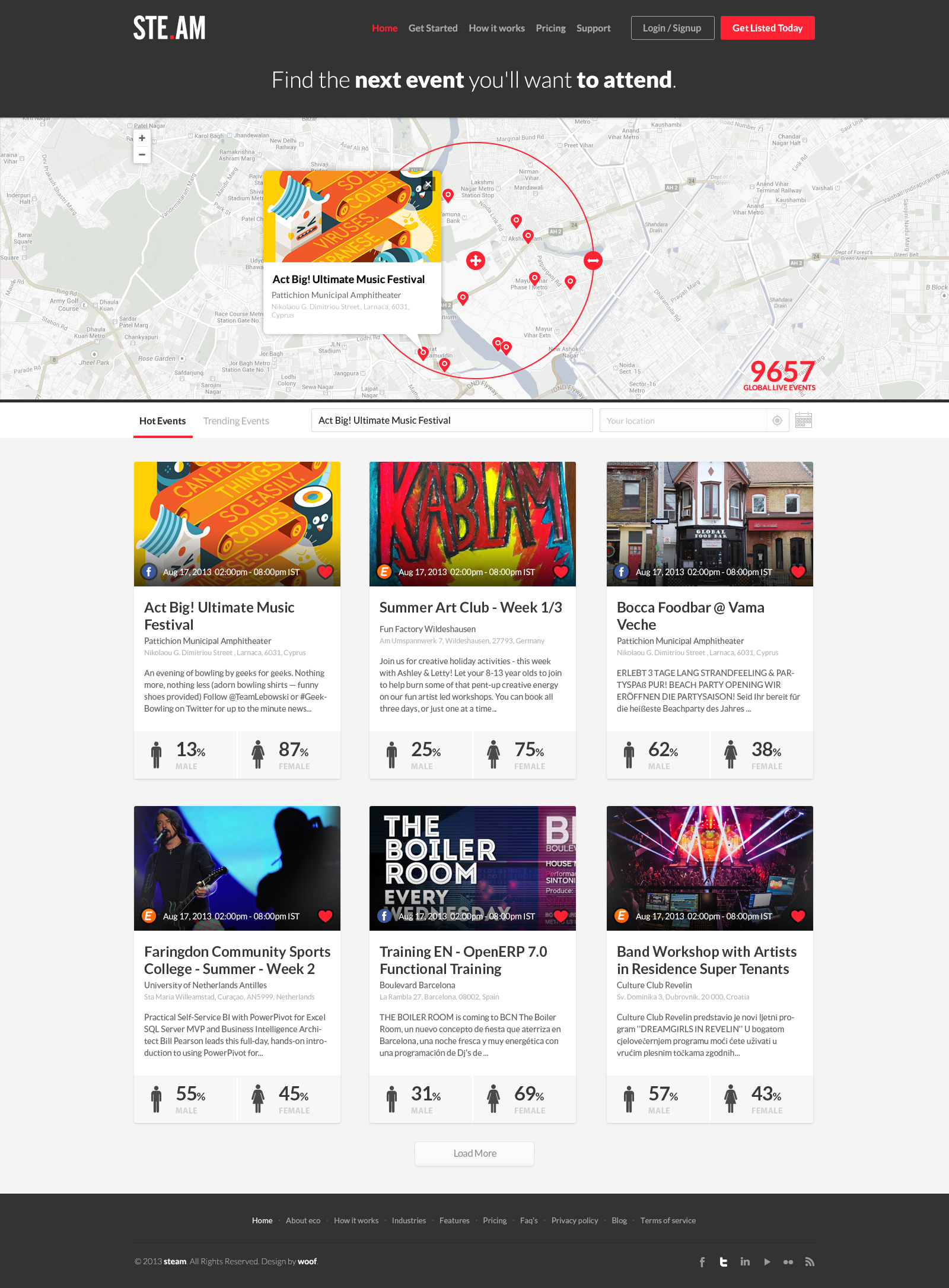 PSD-Event / Directory Web Pages Template