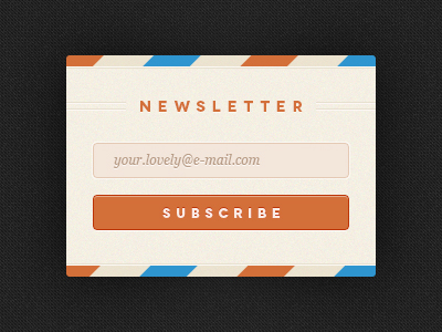 PSD-Subscribe To Newsletter Form