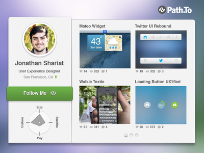 Path Profile Widget UI PSD