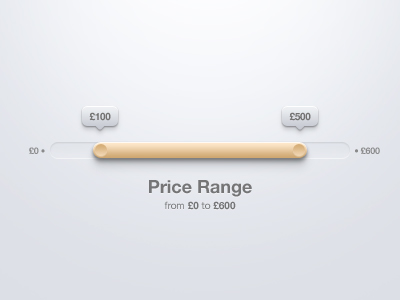 Price Range Slider PSD